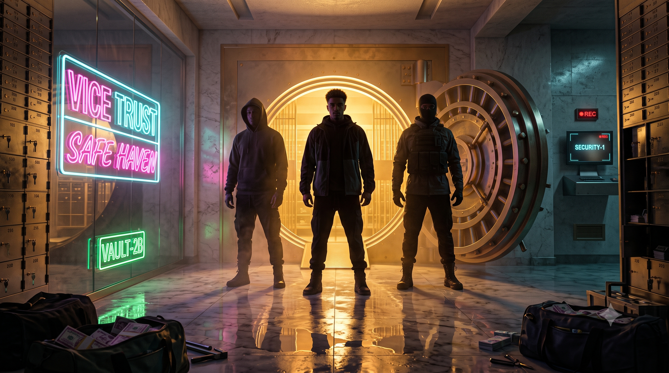 GTA VI Heist Crew in bank vault